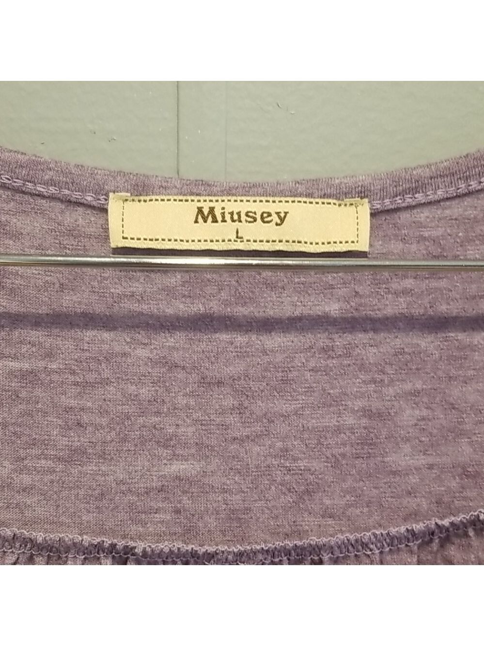 Miusey racer back tank top Sz L Purple - Picture 2 of 6